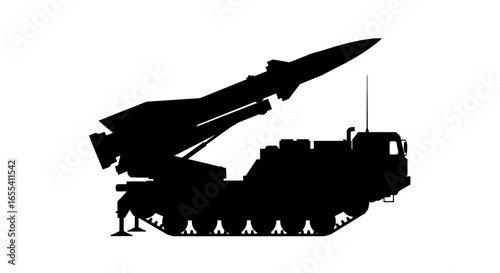 missile launcher silhouette powerful vector graphic for military defense and strategic projects