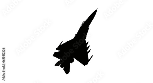 powerful fighter jet silhouette perfect for military aviation and powerthemed designs websites and presentations