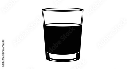 a simple bold shot glass graphic perfect for menus websites or branding projects needing a clean minimalist design