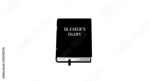 blemers diary a black and white book illustration perfect for journaling memory keeping and storytelling projects ideal for blogs websites and social media