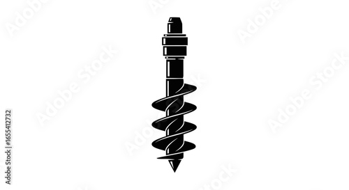 efficient earth auger drill bit highquality vector icon for construction gardening and diy projects perfect for websites apps and manuals