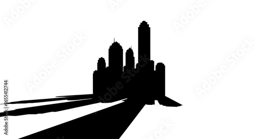 striking silhouette of a modern cityscape ideal for urban design architecture and futuristic projects