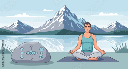 yoga in the mountains