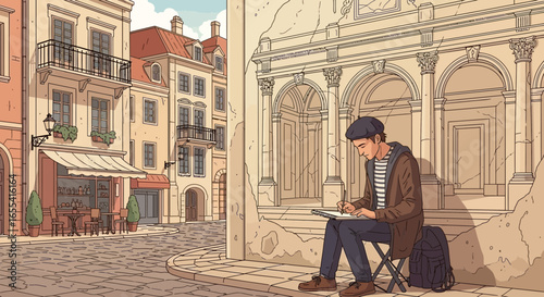 romantic couple in paris