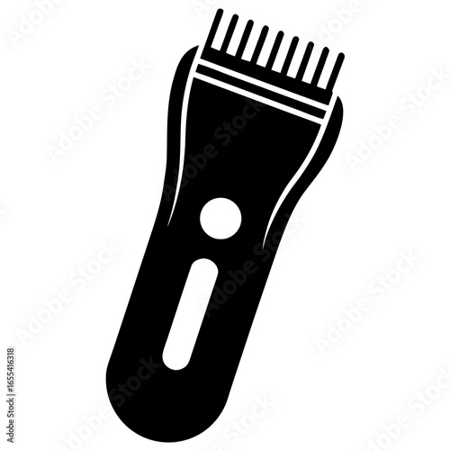 white icon of an electric beard trimmer or hair clipper