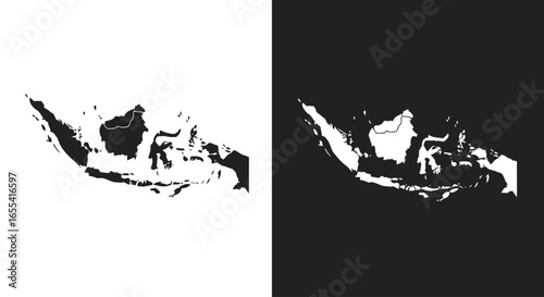 Map of Indonesia flat vector icon symbolizing geography nation identity culture unity community and country illustration
