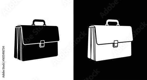 Business briefcase flat vector icon symbolizing work law business agreement professionalism contract career and legal order illustration