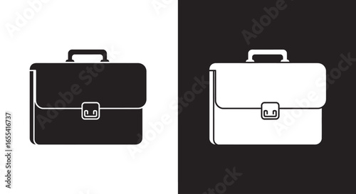 Briefcase flat vector icon representing work business agreement law contract professionalism career document and corporate order illustration