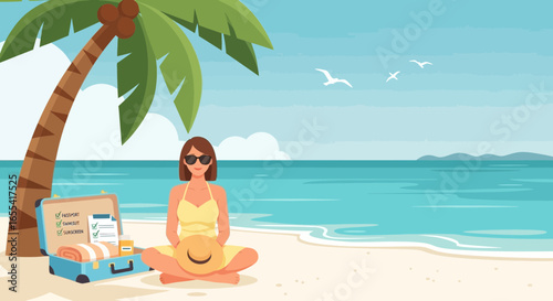 woman on the beach