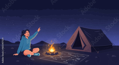 woman in tent