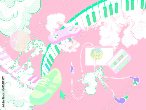 夢の中の浮遊物：ファンタジーピンク