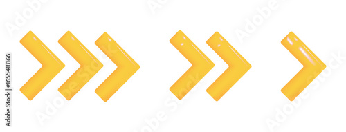 Gold Chevron Arrow Set Best for Game Navigation Menu Indicators and Premium UI Direction Signs