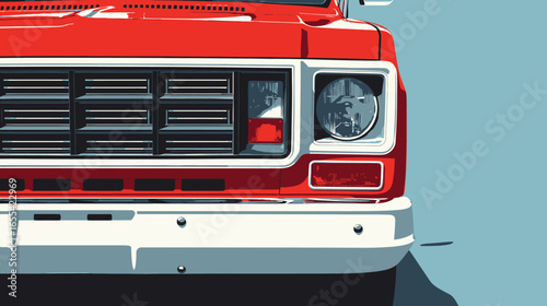 Classic Red Truck Grille