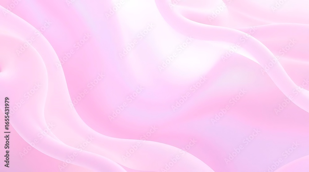 Obraz premium Smooth flowing pink and purple silk fabric with a soft, watery texture and artistic wave pattern.