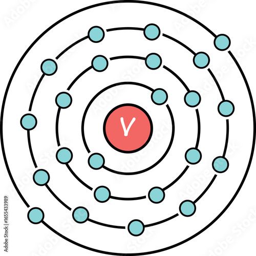 Vanadium formule color line icon. Pictogram for web page, mobile app, promo