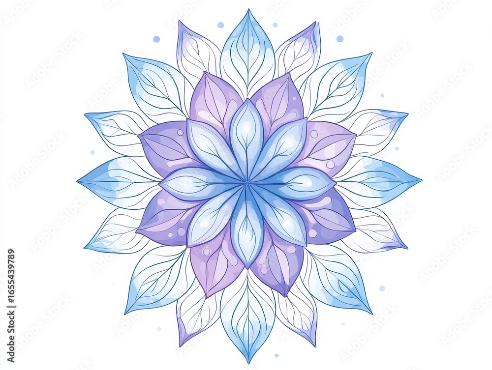 Fototapeta premium Abstract floral mandala design