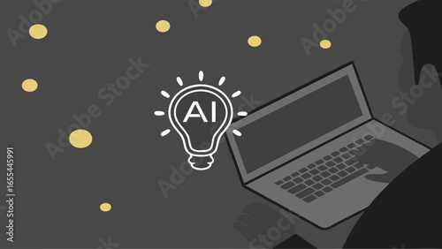 AI Innovation on a Laptop Computer.