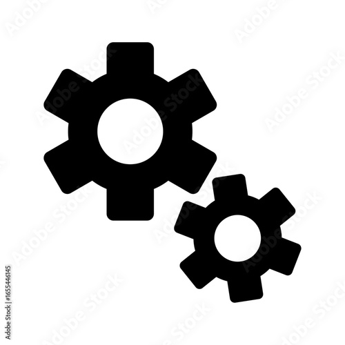 シンプルな歯車アイコン（ベクター） / Simple Gear Icon (Vector)
