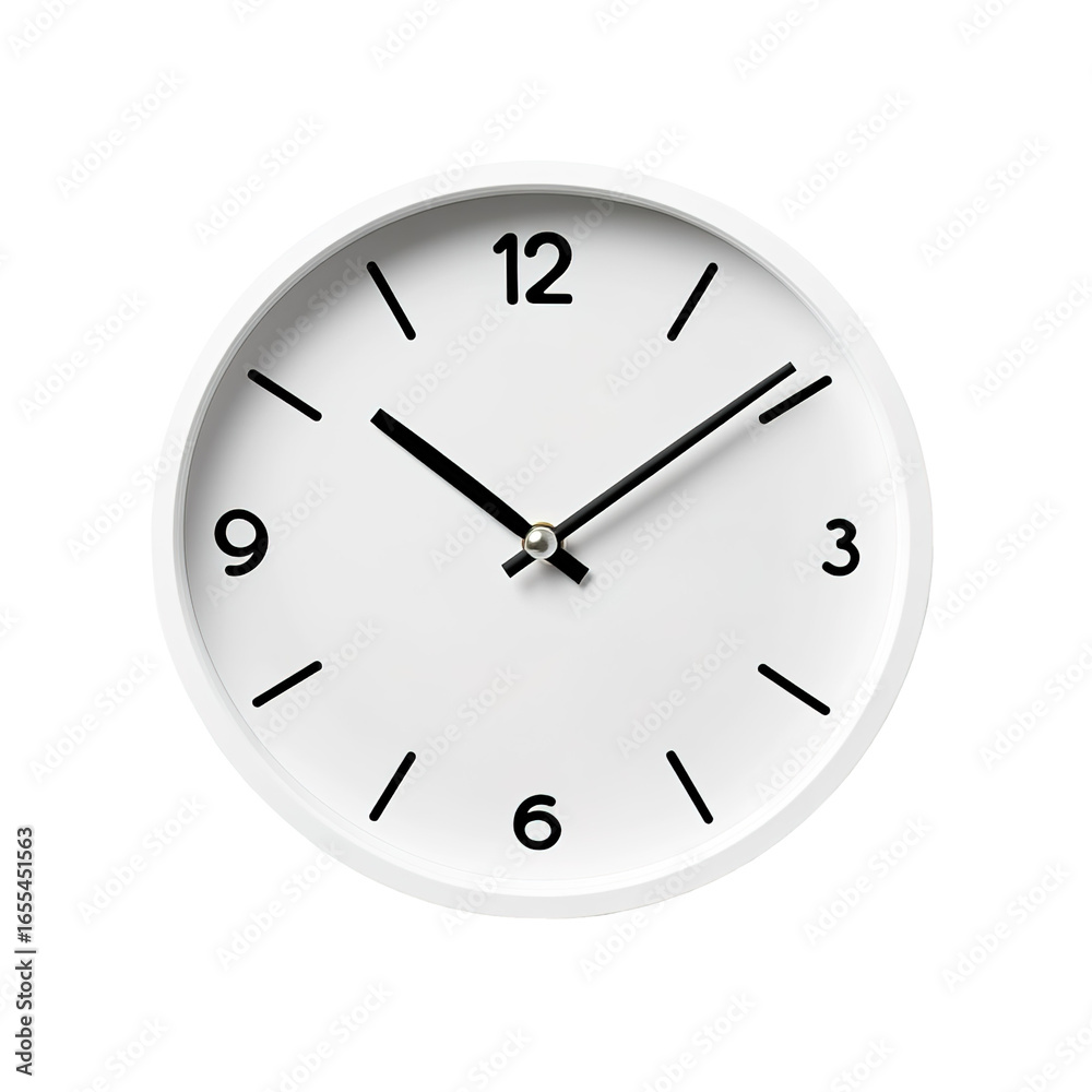 Vector classic black round wall clock Vector classic black round wall clock