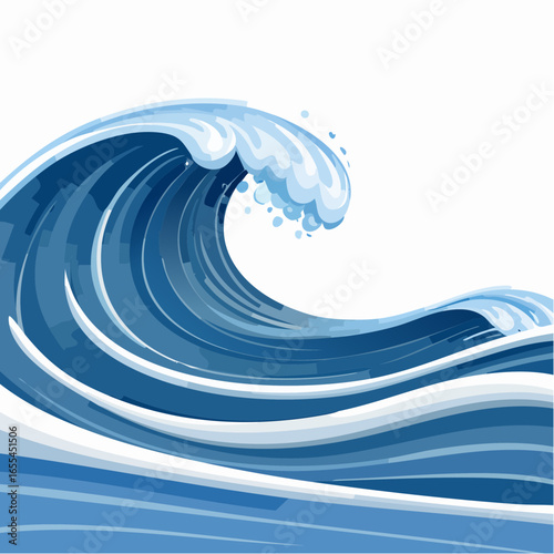 荒波　海　生成AI　年賀状	