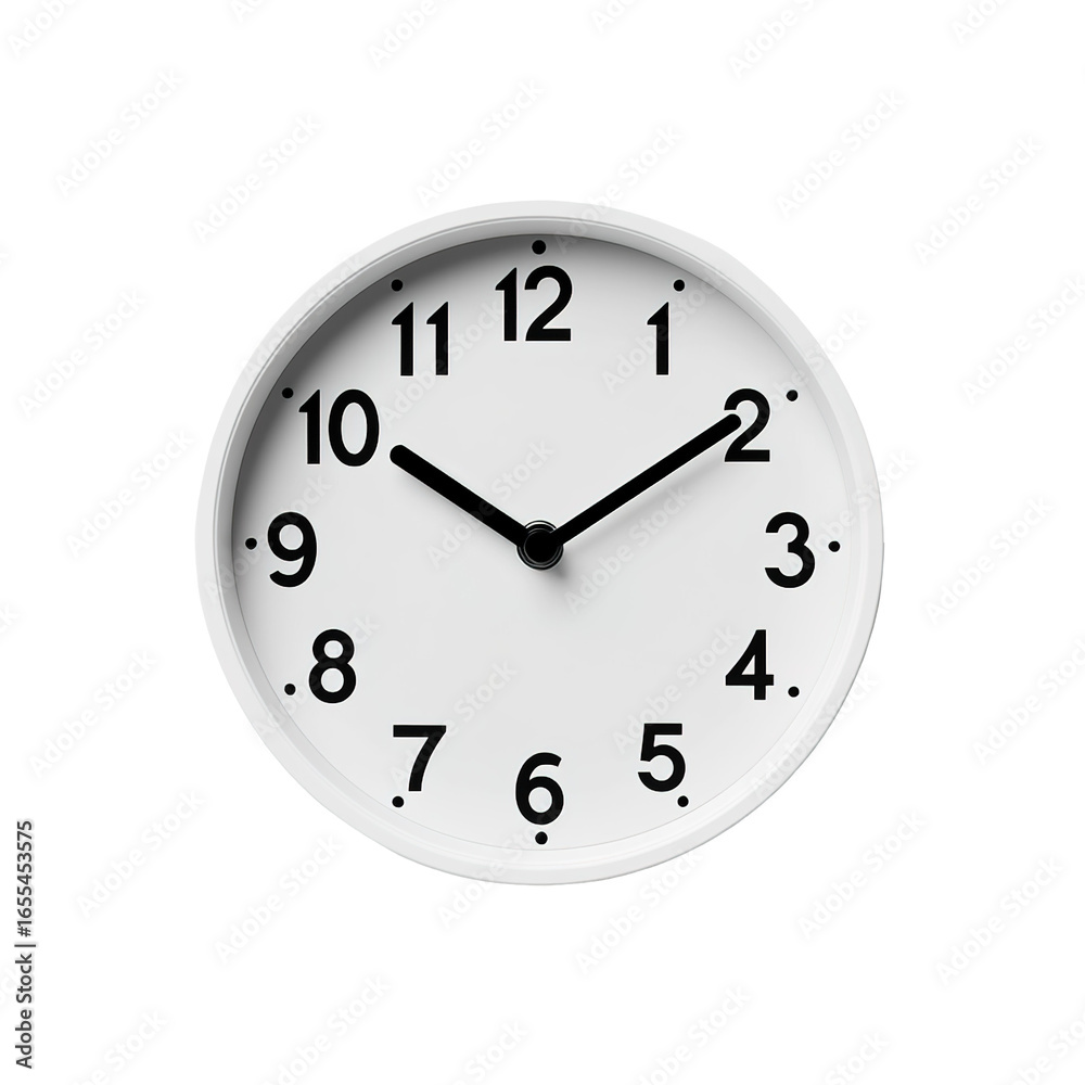 Vector classic black round wall clock Vector classic black round wall clock