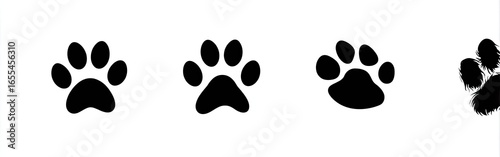Simple black paw prints