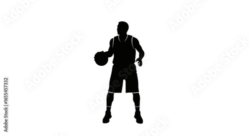 basketball player silhouette powerful visual for sports fitness and competition designs ideal for websites logos and print media