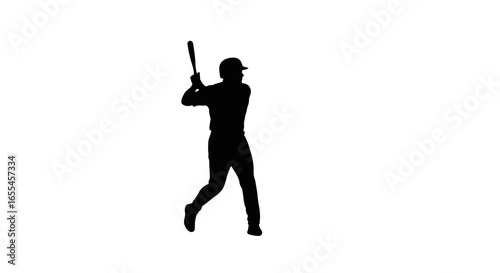 powerful baseball player silhouette perfect for sports websites marketing materials and athletic designs seeking a dynamic visual