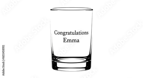 personalized congratulations glass a unique gift for emma and other graduates achieving milestones or celebrating success