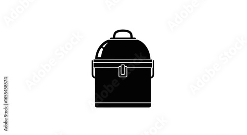 secure storage solution black and white icon of a lockable container perfect for website design app interfaces or securityrelated projects