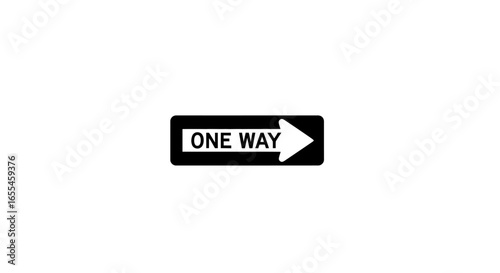 clear oneway street sign simple bold vector graphic for navigation signage and website design projects