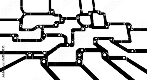 abstract black and white network design perfect for technology engineering and connectivity concepts