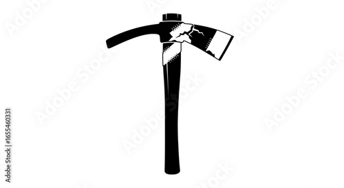 broken pickaxe symbolizing hardship perseverance and the resilience of the human spirit in the face of adversity