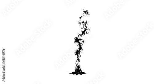 ethereal black smoke rising from embers perfect for dark fantasy gothic or mystical designs adding an enigmatic and dramatic element to your projects