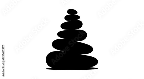 find inner peace stacked stones silhouette for wellness spa and meditation websites blogs or social media