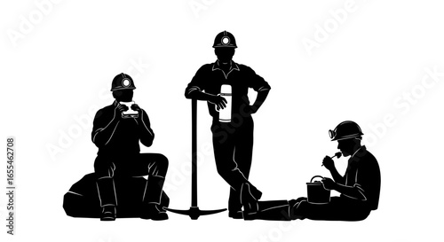 miners lunch break illustrating hard work teamwork and the shared experience of underground labor