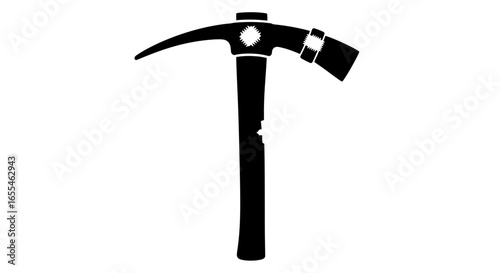 damaged mining pickaxe symbolic icon for hard work resilience and overcoming challenges in mining construction and industry