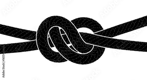 secure your connections a striking black and white illustration of a firmly tied rope knot perfect for concepts of unity strength and problemsolving