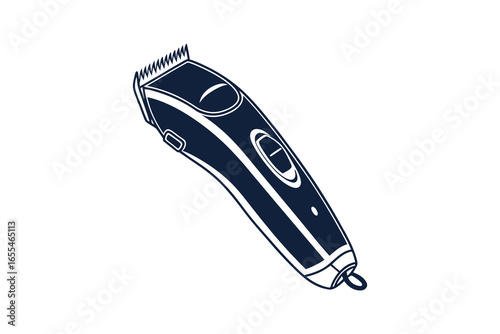 Silhouette of a hair clipper isolated on white background