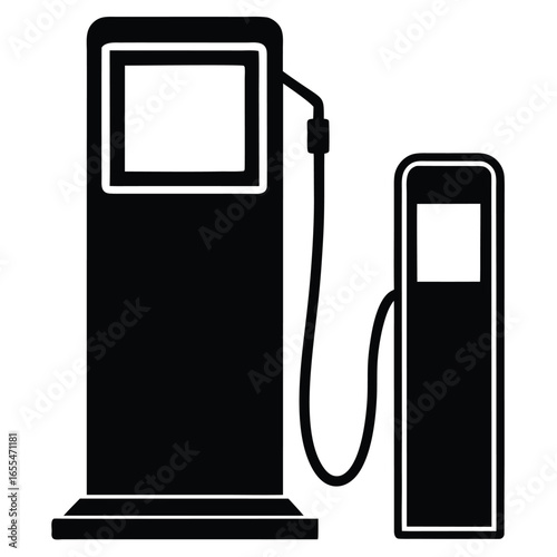 Black gas pump and nozzle fuel dispenser hose