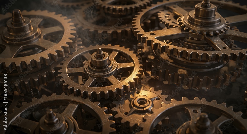 Interlocking Gears: A detailed shot of interlocking gears, symbolizing interconnected systems and mechanical precision, showcasing the beauty of industry and innovation. Interlocking Gears: A detailed shot of interlocking gears, symbolizing interconnected systems and mechanical precision, showcasing the beauty of industry and innovation.