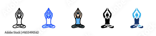 Pranayama Icon Collection With Multiple Styles