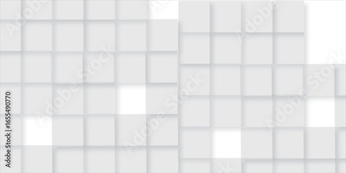 Abstract geometric technology background gradient white color box line banner digital triangular element paper surface .	
