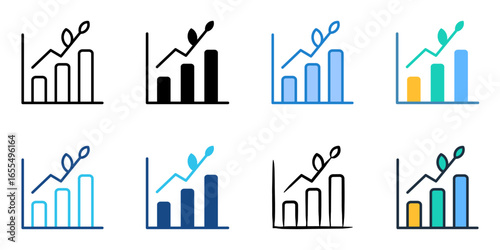 Impact Investing icon set multiple style collection 
