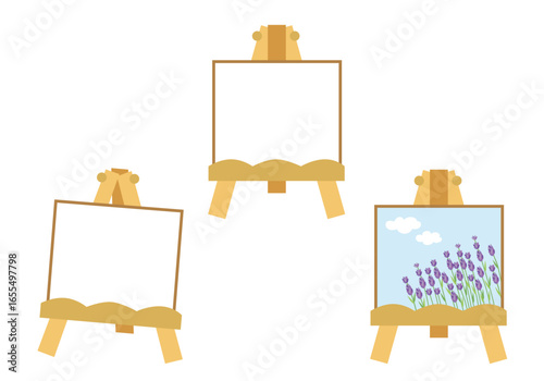 イーゼルのイラストセット1