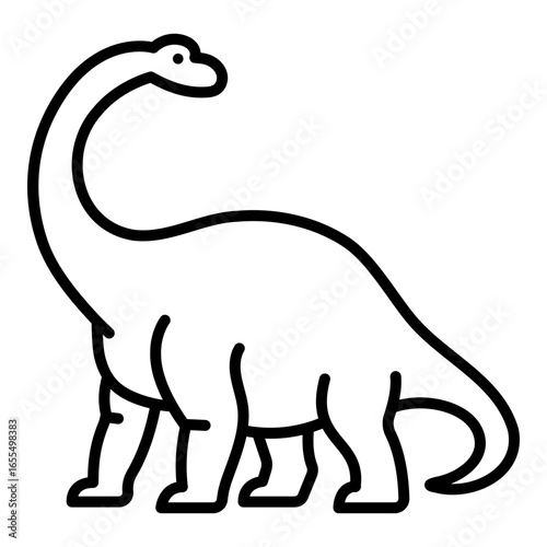 Brachiosaurus icon, symbolizing prehistoric dinosaur and Jurassic era.