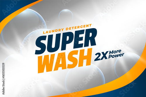 bathroom liquid cleaner advertisement label for super wash