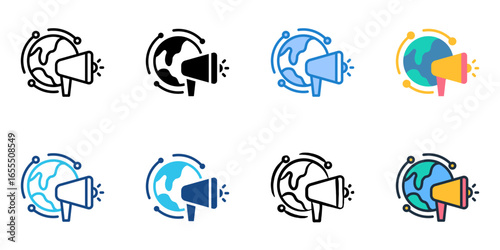 CSR Campaign Planning icon set multiple style collection 
