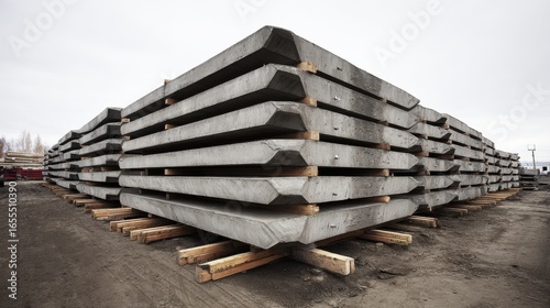 precast concrete piles prestressed stacked anchors lifting chamfered pattern outdoor product catalog industrial clean