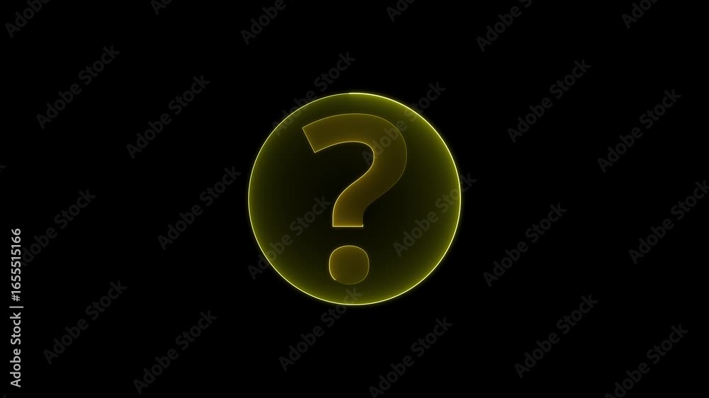 Question mark sign animation. Neon colored digital big question rotating. Cyberspace questions asking doubts confusing problems. motion graphics Question Mark Icon Neon Style Animation and icon. Question mark sign animation. Neon colored digital big question rotating. Cyberspace questions asking doubts confusing problems. motion graphics Question Mark Icon Neon Style Animation and icon.